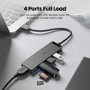 HUB 4 PUERTOS USB 3.0 4xUSB 1xUSB-C PD NEGRO VENTION